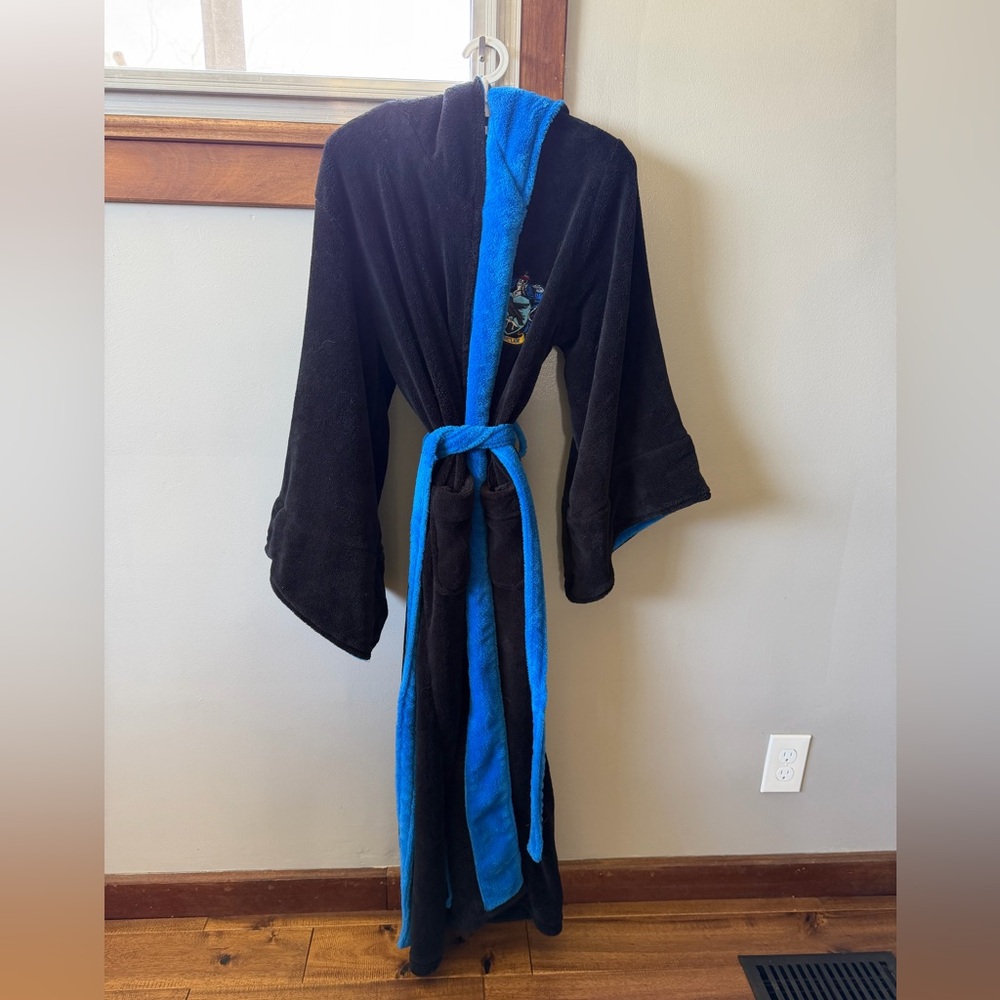 Black and Blue Robe with Ravenclaw crest bathrobe